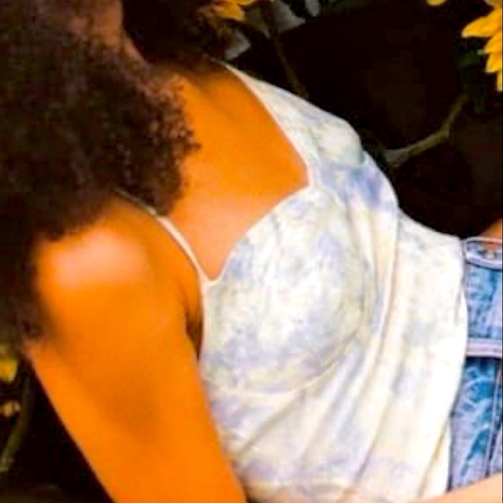 Zara Corset style tie dye bustier bodysuit watercolor lavender top small - Picture 5 of 5